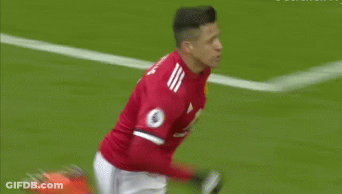Soccer Player In Red Shirt And White Shorts Running GIF