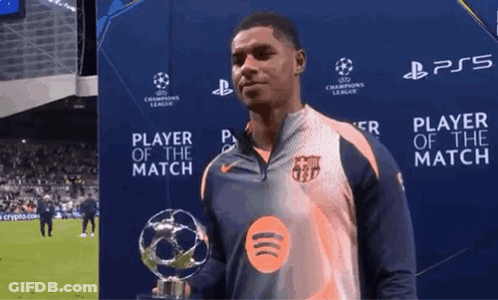 Soccer Player In Red Shirt At Stadium GIF