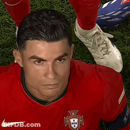 Soccer Player In Red Shirt GIF
