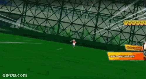 Soccer Player In Red Shirt Jumping GIF