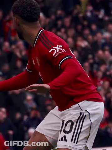 Soccer Player In Red Shirt Number 10 GIF