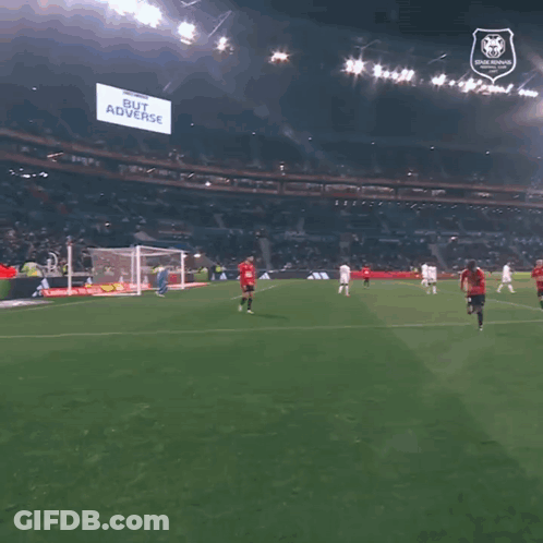 Soccer Player In Red Shirt Number 3 GIF