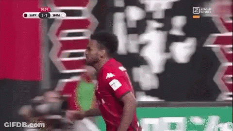 Soccer Player In Red Shirt Running GIF