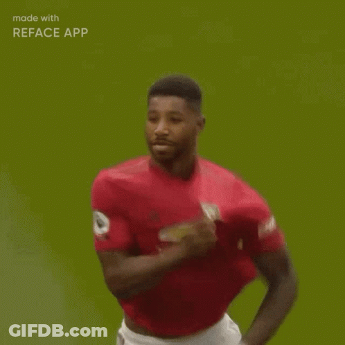 Soccer Player In Red Shirt Running GIF