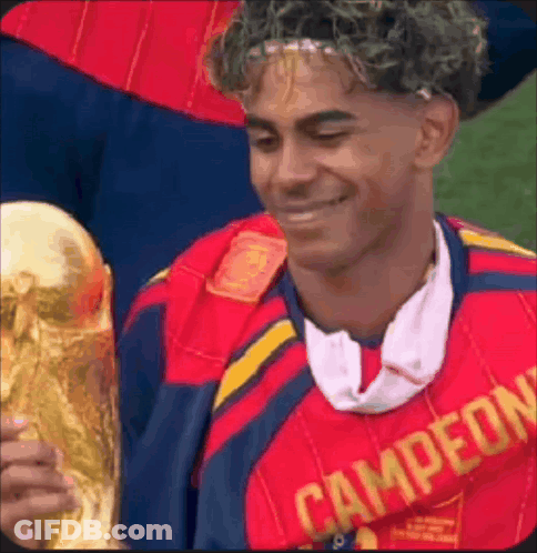 Soccer Player In Red Shirt Saying Campeon GIF