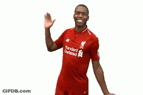 Soccer Player In Red Shirt Saying Standard Chartered GIF