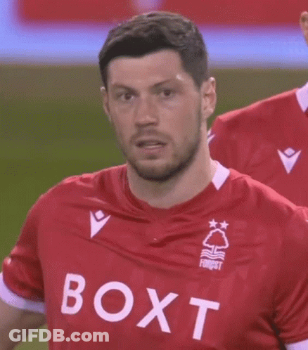 Soccer Player In Red Shirt With Boxt GIF