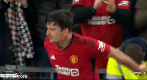 Soccer Player In Red Team Shirt GIF