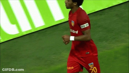 Soccer Player In Red Uniform Number 20 GIF