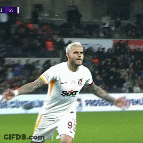 Soccer Player In Sixt Shirt Celebrates GIF