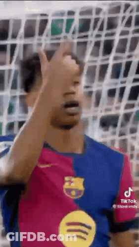 Soccer Player In Spotify Shirt Giving Middle Finger GIF
