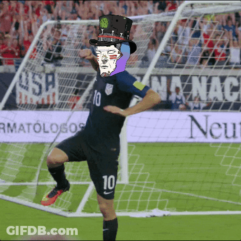 Soccer Player In Top Hat And Number 10 GIF