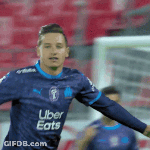 Soccer Player In Uber Eats Shirt GIF