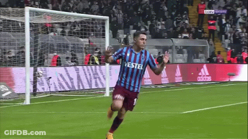 Soccer Player In Vestel Jersey Running To Goal GIF