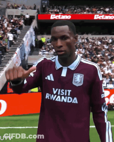 Soccer Player In Visit Rwanda Jersey Thumbs Up GIF