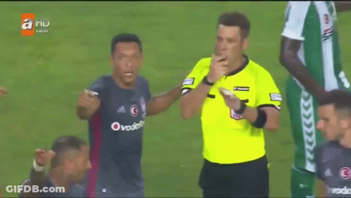 Soccer Player In Vodafone Jersey Talking GIF
