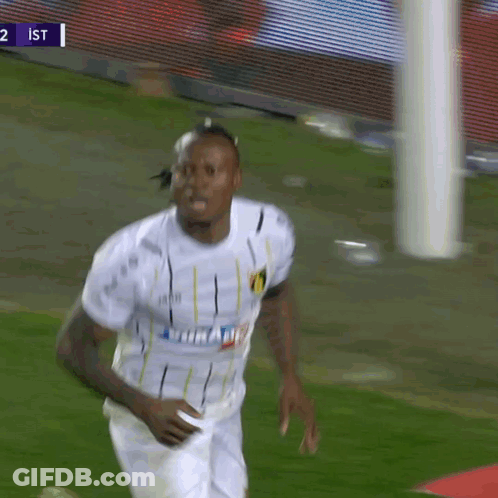Soccer Player In Vulkan Jersey Running GIF
