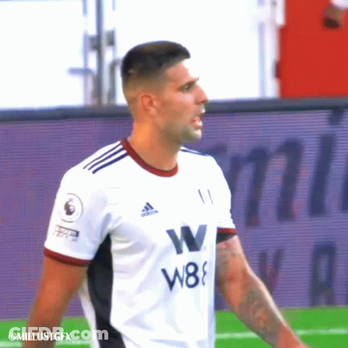 Soccer Player In White Adidas Jersey With W8 GIF