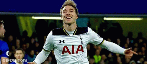 Soccer Player In White AIA Jersey Celebrates Goal GIF