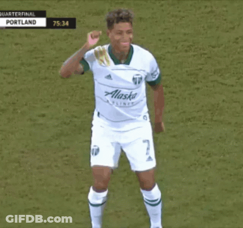 Soccer Player In White Alaska Jersey Dancing GIF