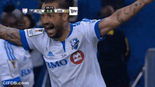Soccer Player In White And Blue Jersey GIF