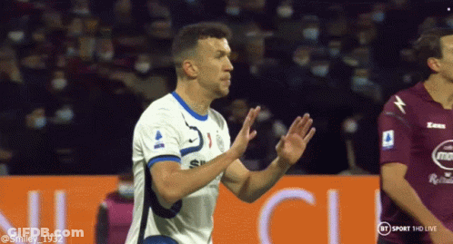 Soccer Player In White And Blue Jersey Smiley 1932 GIF