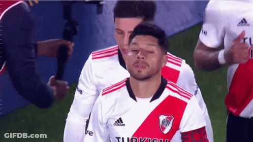 Soccer Player In White And Red Adidas Jersey GIF