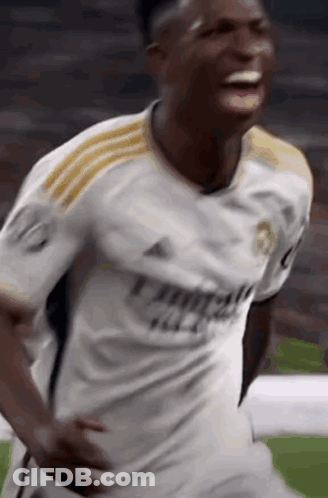 Soccer Player In White And Yellow Jersey GIF