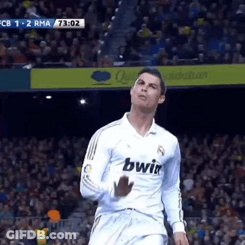 Soccer Player In White Bwin Jersey GIF