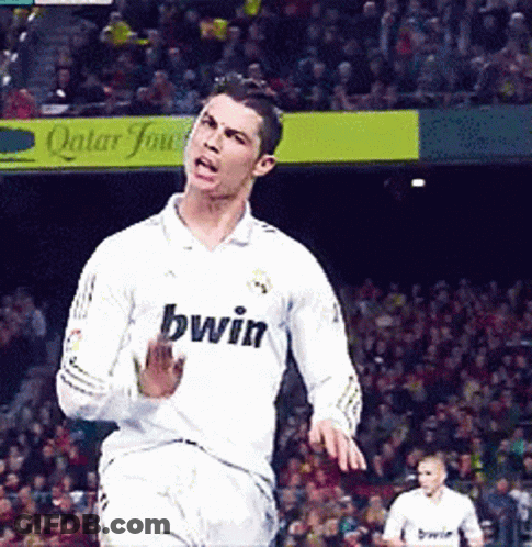 Soccer Player In White Bwin Jersey Running GIF