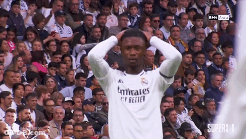 Soccer Player In White Emirates Fly Better Jersey GIF