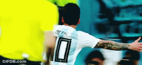 Soccer Player In White Jersey Number 10 GIF