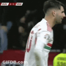 Soccer Player In White Jersey Number 10 GIF