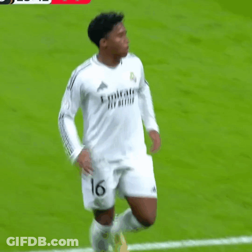 Soccer Player In White Jersey Number 16 GIF