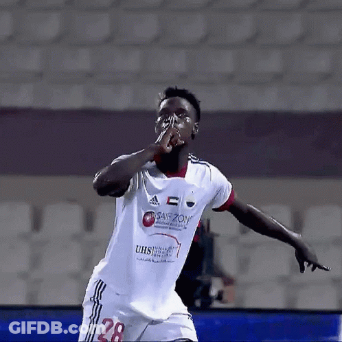 Soccer Player In White Jersey Number 28 GIF