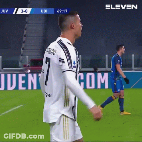 Soccer Player In White Jersey Number 7 GIF