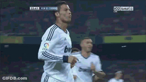 Soccer Player In White Jersey Saying Bwi GIF