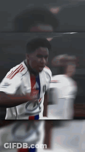 Soccer Player In White Jersey With Letter A GIF