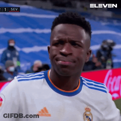 Soccer Player In White Shirt With Blue Stripes And Adidas GIF