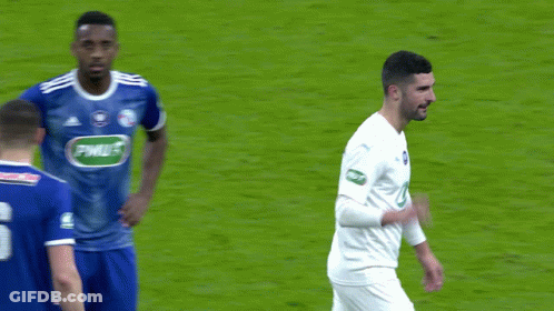 Soccer Player In White Shirt With Green CX Logo GIF