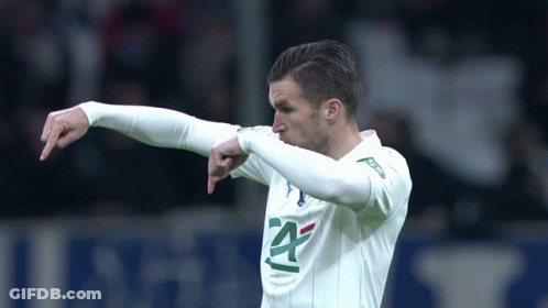 Soccer Player In White Shirt With Letter A GIF