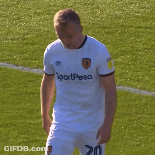 Soccer Player In White Sportpesa Shirt GIF