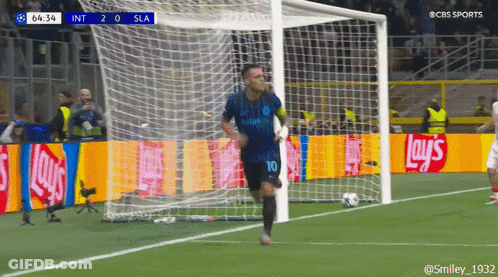 Soccer Player In Yellow And Black Jersey Number 1 GIF