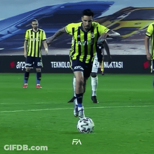 Soccer Player In Yellow And Black Uniform AYG GIF