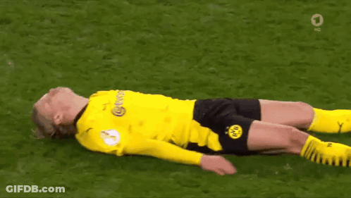 Soccer Player In Yellow BVB Jersey GIF