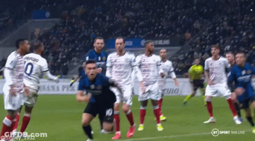 Soccer Player In Yellow Evonik Jersey GIF