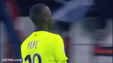 Soccer Player In Yellow Jersey Named Pepe GIF