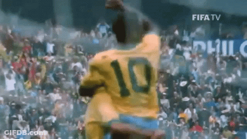 Soccer Player In Yellow Jersey Number 10 GIF