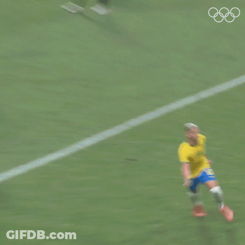 Soccer Player In Yellow Jersey Number 10 GIF