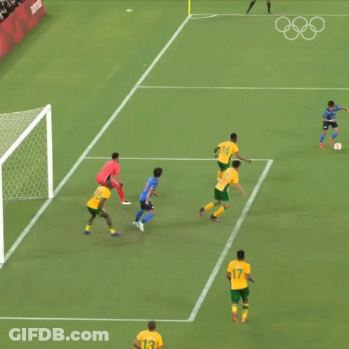 Soccer Player In Yellow Jersey Number 25 GIF